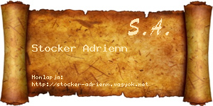 Stocker Adrienn névjegykártya